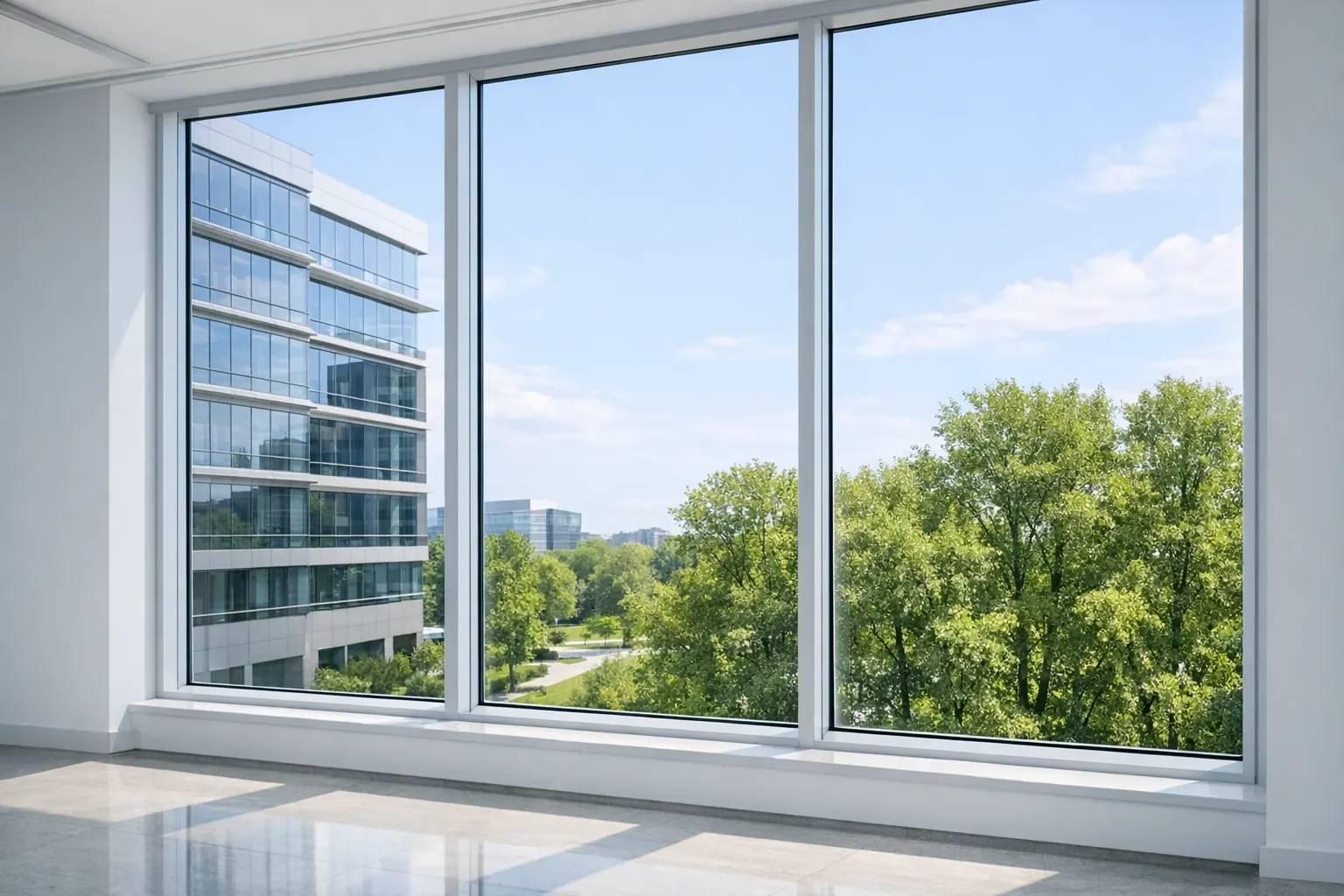 Streifenfrei gereinigte Fensterfront in Berlin – Fensterreinigung von Dream Clean